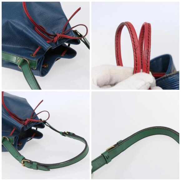 LOUIS VUITTON Epi Tricolor Noe Shoulder Bag Blue Red Green M44082 Auth 143946 - Picture 16 of 16